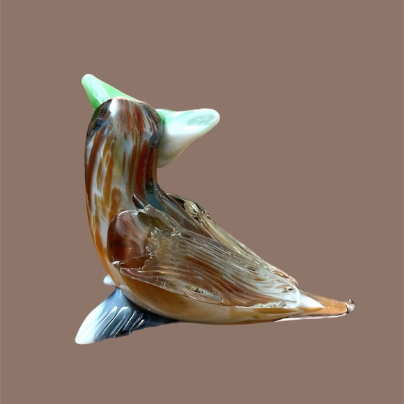 HAND BLOWN ART GLASS OWL BIRD RARE CRISTALES DE CHIHUAHAU JUAREZ MEXICO - Picture 2 of 7